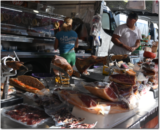 Jamon serrano , pata negra , chorizo